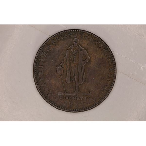 HARD TIMES TOKEN 1834 LAFAYETTE A FRIEND TO