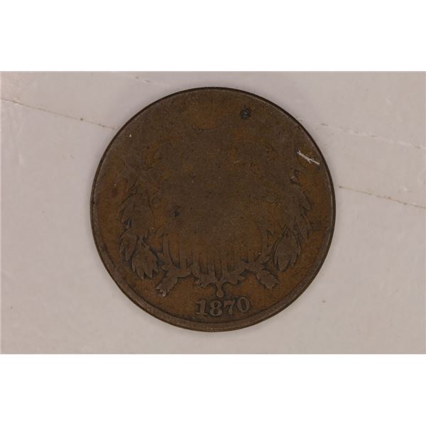 1870 US TWO CENT PIECE