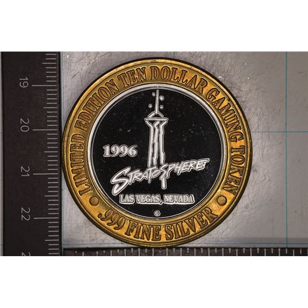 CASINO $10 SILVER TOKEN (UNC) STRATOSPHERE