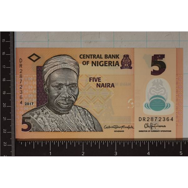 2017 NIGERIA POLYMER CRISP UNC BILL