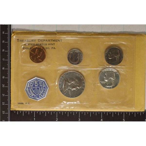 1963 US SILVER PROOF SET (WITH ENVELOPE)