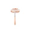 Image 3 : 14KT Rose Gold 1.41ct Morganite and Diamond Ring