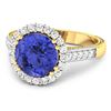 Image 2 : 14KT Yellow Gold 2.57ctw Tanzanite and Diamond Ring