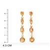 Image 3 : Plated 18KT Yellow Gold and Sterling Silver 5.40ctw Citrine Earrings