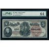 Image 1 : 1880 $5 Legal Tender Note PMG 64