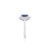 Image 3 : 14KT White Gold 1.50ct Blue Sapphire and Diamond Ring