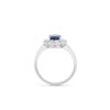 Image 4 : 14KT White Gold 1.50ct Blue Sapphire and Diamond Ring