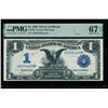 Image 1 : 1899 $1 Black Eagle Silver Certificate PMG 67EPQ