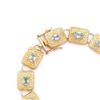 Image 2 : Plated 18KT Yellow Gold 6.55cts Blue Topaz Bracelet