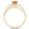 Image 3 : Plated 14KT Yellow Gold 1.30ct Citrine and White Topaz Ring