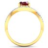 Image 4 : 14KT Yellow Gold 1.5ctw Ruby and Diamond Ring