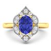 Image 3 : 14KT Yellow Gold 1.09ctw Tanzanite and Diamond Ring