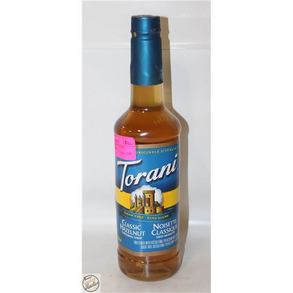 NEW 750ML TORANI CLASSIC HAZELNUT SYRUP