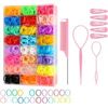 Image 1 : NEW 2500 PIECES CZZXI HAIR ELASTICS 24 COLORS