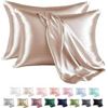 Image 1 : NEW WITH BOX 2 PIECES KING SIZE SATIN PILLOWCASE
