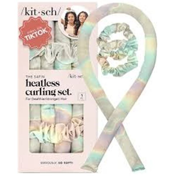 NEW WITH BOX THE SATIN HEATLESS CURLING SET