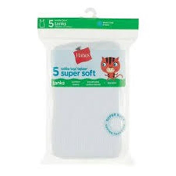 NEW HANES 5 TANKS TODDLER BOYS TAGLESS 2-3T