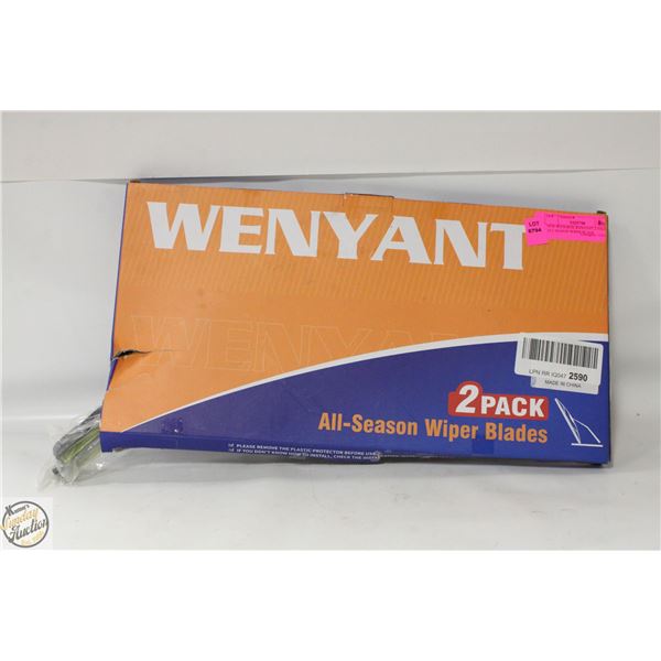 NEW WITH BOX WENYANT 2 PACK ALL SEASON WIPER BLADE