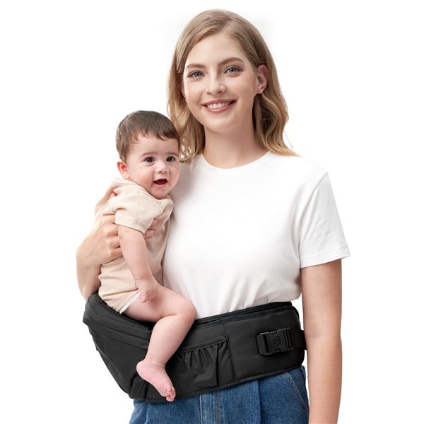 NEW MOMCOZY BLACK BABY HIP CARRIER