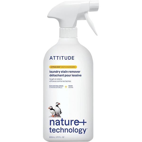 NEW 800ML ATTITUDE CITRUS ZEST LAUNDRY STAIN-