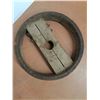 Image 4 : * Antique Wooden Belt Pulley Wheel - 24" Diameter x 4.5"D