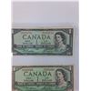 Image 3 : (3) Canadian One Dollar Bills: (1) 1973& (2) 1954