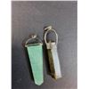 Image 4 : (2) Stone Pendants - (1) Aventurine Pendant & (1) Labrodorite Stone w/Colored Gems Stones
