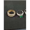 Image 2 : (3) Green Gem Womens Rings - Size 7 & 8