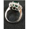 Image 4 : Women's Engraved Green Gem Ring "Sarah" - Size 4