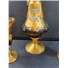Image 3 : Murano Glass Style Decanter & (2) Liqueur Glasses