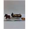 Image 1 : Vintage Cast Iron Horse Drawn Fruit & Vegetable Wagon w/Accessories