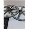 Image 7 : (2) Vintage Scales & (2) Metal Pulleys - 12" Diameter