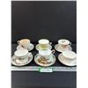 Image 1 : (6) Tea Cup & Saucer Sets: Royal Albert, Pheonix, Royal Trent, Royal Stafford