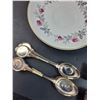 Image 5 : (10) Tea Cup & Saucers (Mis-Matched) & (40+) Silver Collector Spoons