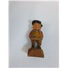 Image 3 : Vintage Tin Treasures Box - 6" x 3" x 3" & Wooden Pilgrim Style Figurine