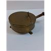 Image 2 : Brass Plated Coal Foot Warmer w/Wooden Handle - 13" x 6" x 5"