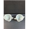 Image 3 : (2) Fire King Laurel Grey Creamer & Sugar Bowl Set