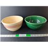 Image 1 : (2) Vintage Stoneware Mixing Bowls 8.5" Diameter