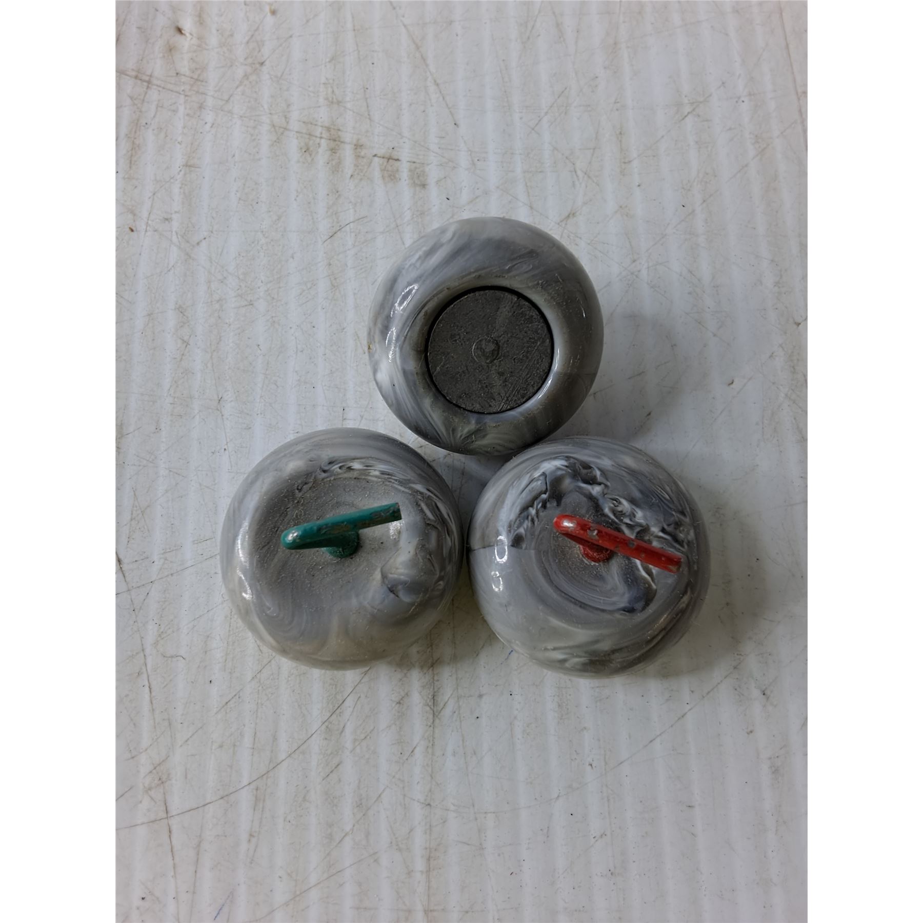 (15) Mini White Rose Curling Rocks- As Is