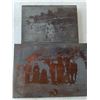 Image 2 : (2) Vintage Laser Engraved Metal on Wood Photos
