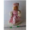 Image 1 : Vintage Plastic Doll with Winter Dress 13.5" Tall