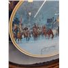 Image 5 : Domed Curved Glass Civil War Print - Artist Mort Kunster - "Wayside Farewell" - 19" x 23" x 1.5"