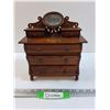 Image 1 : Antique Miniature Dresser (Salesman Dresser) - 10" x 9" x 4"