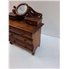 Image 2 : Antique Miniature Dresser (Salesman Dresser) - 10" x 9" x 4"