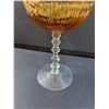 Image 3 : Italian Empoli Amber & Clear Glass - 10.5" x 5"