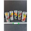 Image 1 : (5) Fire King Vintage Frosted Glass Set - 6.5" Tall