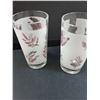 Image 2 : (3) Vintage Frosted Leaf Glasses Set