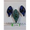 Image 1 : (3) Blue Mountain Pottery Candle Holders