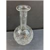 Image 3 : Early Handblown Wheel Cut Etched Wine Carafe - 10" Tall