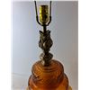 Image 3 : # Vintage Amber Glass & Metal Lamp-Working, No Shade 30" Tall, Cannot Ship